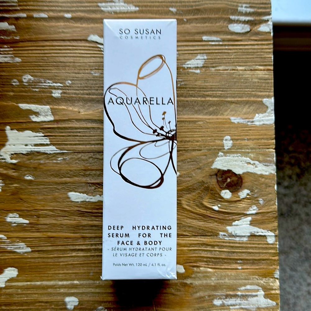 So Susan Cosmetics Aquarella Deep Hydrating Serum For Face & Body 4.1 oz -NIB